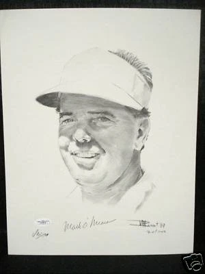 Masters Champion Mark O'Meara Signed Autographed Lithograph Pencil Sketch JSA - Image 1 of 2