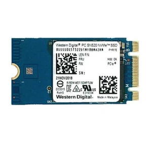 Disque SSD WD SN520 256 Go m.2 2242 PCIe NVMe SDAPMUW256G OEM 256 Go - Photo 1/1