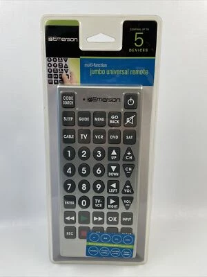 Emerson Universal 5 Devices Auto Code Search Remote Control Jumbo Giant New NIB - Image 1 of 4