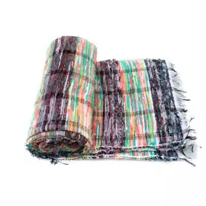4X6 Chindi Teppiche Teppich Hochwertig Böhmischer Garten Yogamatte Kelim Decke - Bild 1 von 5