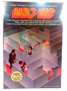 NEW Springbok Jigsaw Puzzle Amazing Maze Over 500 Pieces 1975 Hallmark PZL5010 - Picture 1 of 9