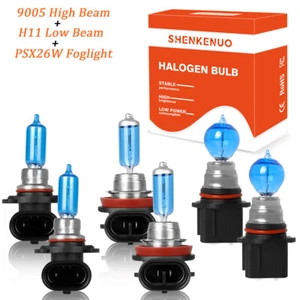 For Chevy Suburban 2015-2020 Combo Halogen Headlight Bulbs Hi/Lo Beam +Fog Light - Picture 1 of 13