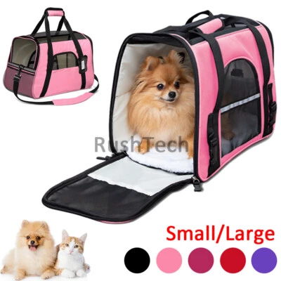 Pet Dog Cat Carrier Bag Soft Sided Comfort Travel Tote Case Airline Approved US