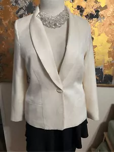 Austin Reed Sophisticated Vintage Cream Paisley Blazer Size 14 - Picture 1 of 8