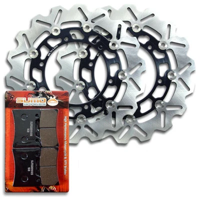 Rotor de disco de freno delantero Yamaha + pastillas VMX 12 V-Max [1993-2007] VMX 1200 VMax NUEVO Foto 1 de 4