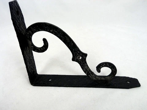 Vintage Decorative Wrought Iron Black Shelf Corbel Cover