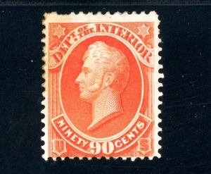 USAstamps Unused FVF US 1873 Dept of Interior Scott O24 OG MHR SCV $325 - Picture 1 of 2