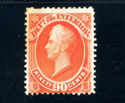 USAstamps Unused FVF US 1873 Dept of Interior Scott O24 OG MHR SCV $325 - Image 1 of 2