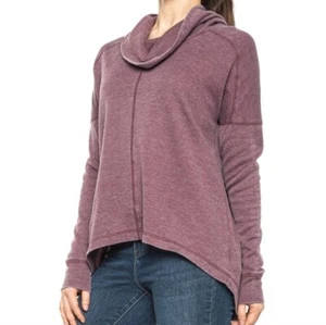 Lucky Brand Damen Gr. L grau Wasserfallausschnitt Baumwollmischung Pullover Sweater - Bild 1 von 11
