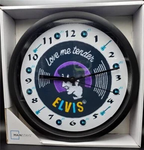 ELVIS PRESLEY 8.78" WALL CLOCK - "LOVE ME TENDER" - NEW IN BOX - Picture 1 of 1