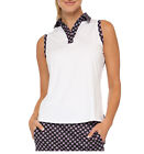 Belyn Key Women?S Action Sleeveless Golf Shirt -Chalk/Orchid-Medium-New Tag $112