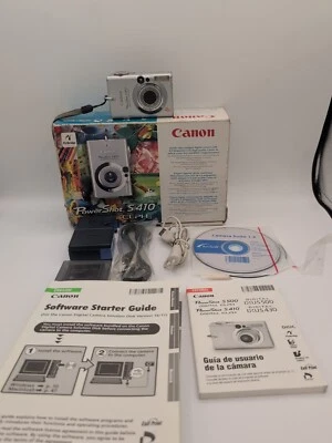 Canon PowerShot ELPH S410 4.0MP Digital Camera W Box/Manuals - Image 1 of 4