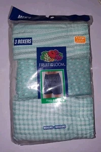Vintage Fruit of the Loom 3 Pack Mens Full Cut Boxers XL 42-44 2006 NOS Prints - Picture 1 of 4