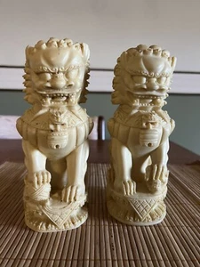 Figuras de guardian espiritual de perros foo de leones chinos de Norleans 8" - Imagen 1 de 6