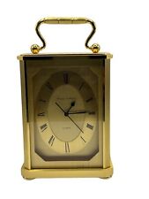 Modern Mappin & Webb Brass Battery Operated Quartz Carriage Clock