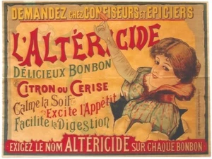 Póster original vintage ALTERICIDE HEALTY LIMON CANDY c.1900 - Imagen 1 de 1