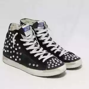 Golden Goose High top sneakers FRANCY Bijou Black - Women Size 39 / US 9 N879 - Picture 1 of 7