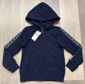 Polo Ralph Lauren Youth Boy’s Blue Logo Tape Hoodie Jacket - Small - Picture 1 of 5