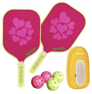 Jefoo Pickleball Paddel 2er Set High Performance leichtes Fiberglas gelb - Bild 1 von 12