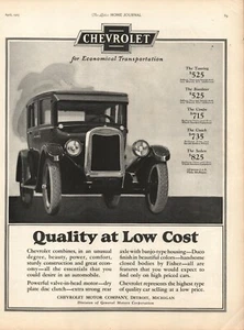 Chevrolet - 1925 - Touring, Roadmaster, Coupe, Coupe, Sedan - Vintage Advertise - Picture 1 of 1