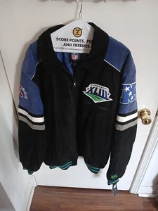 Steelers Cardinals NFL Super Bowl XLIII Embroidered Suede Leather Jacket Size XL - Picture 1 of 2