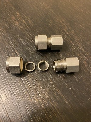 SWAGELOK SS-600-7-2 STAINLESS STEEL fittings 3/8”tube x 1/8”fnpt LOT OF 2 - Image 1 of 3