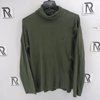 Men's Polo Ralph Lauren Mock Turtle Neck Pullover Shirt Size XL Green Golf Logo - Image 1 of 4