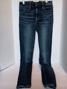 American Eagle girls super skinny denim blue jeans, super stretch size 2 - Picture 1 of 5