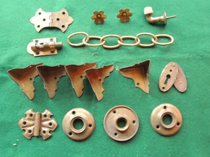 Antique Vintage Lot Mixed Brass Hardware Items - Picture 1 of 3