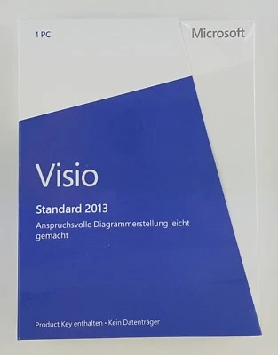 Microsoft Visio 2013 Standard Std PKC Medialess 32/64 Bit Deutsch NEU D86-04741 - Bild 1 von 3