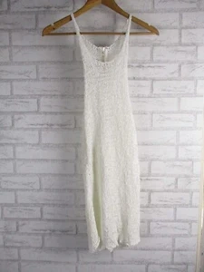 Willow womens mini dress white net stretch M sheer sleeveless - Picture 1 of 11