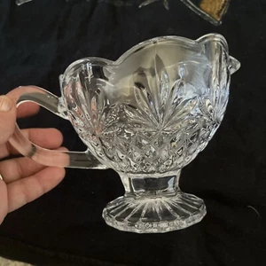 GODINGER SILVER ART SHANNON LEAD CRYSTAL PINEAPPLE GRAVY BOAT Family Dinner Used - Picture 1 of 7