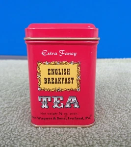 John Wagner & Sons 7/8 oz Tea Tin- Black Tea- FULL- ENGLISH BREAKFAST - Picture 1 of 4