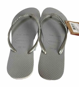 Havaianas Kids Glitter Flip-flops sandals beach summer size 3/4 Y NEW - Picture 1 of 2