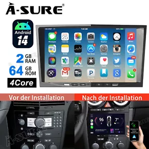 Für Opel Corsa C D Zafira B Astra G H Android14 Apple Carplay Autoradio GPS NAVI - Bild 1 von 14