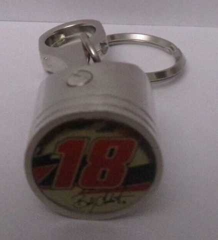 Bobby Labonte # 18 CHROME PISTON METAL KEYCHAIN ! FREE SHIPPING ! FAST SHIPPING Cover