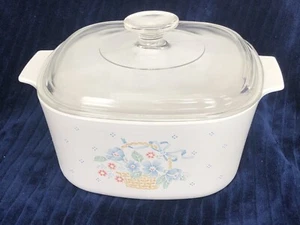 Corning Ware Country Cornflower A-3-B 3 Liters Casserole Dish w Pyrex A9C Lid - Picture 1 of 4