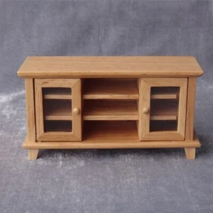 AirAds Dollhouse 1:12 scale miniatures furniture TV stand brown - Picture 1 of 7