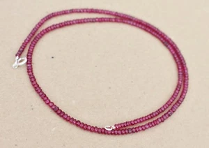 Rubin Edelstein Kette ,50 cm ,Silber ,2 - 4 mm, ( Y - 47 ) - Bild 1 von 2