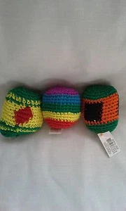 Hackey Sack - Knitted Kick Balls 3 For One Great Price FREE SHIPPING - Picture 1 of 1