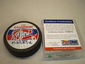Larry Robinson Signed Montreal Canadiens Hockey Puck Autographed PSA/DNA COA 1K - Picture 1 of 4