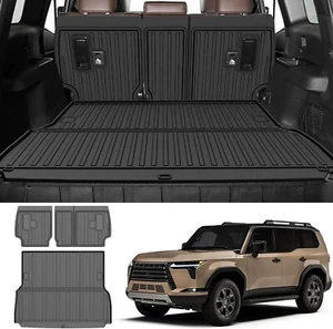 2024 2025 Toyota Land Cruiser Prado 250 LC250 5 Seat Cargo Mat and Backrest Mat - Picture 1 of 7