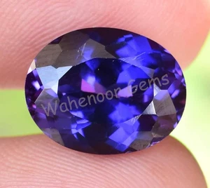 Zafiro Montana azul púrpura natural 8,40 quilates ovalado certificado piedra preciosa suelta - Imagen 1 de 8