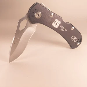Navaja de bolsillo plegable Buck 722 U.S. Forest Service Spitfire borde liso con bloqueo  - Imagen 1 de 7