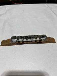 Vintage Gibson 1970’s Tune O Matic wired bridge With wooden base - Picture 1 of 5