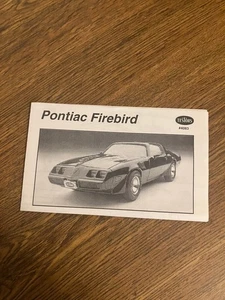 kit modelo plástico vintage??? Instrucciones a escala - Testors Pontiac Firebird - Imagen 1 de 1