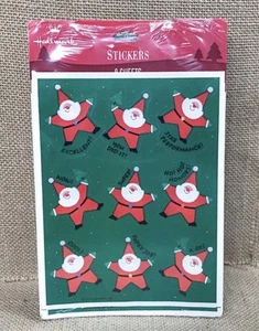 Adesivi Vintage Hallmark Stella Babbo Natale Natale Kitsch Vacanze Stravaganti - Foto 1 di 4