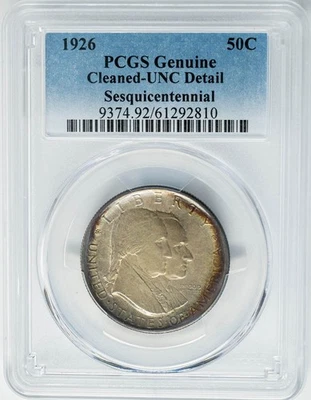 1926 Sesquicentennial Half 50c Unc Detail Color PCGS 950262-10 - Image 1 of 3