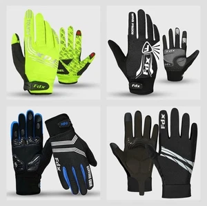 Men's Cycling Gloves Windproof Gel Padded Touchscreen  Full Finger Biking Gloves - Picture 1 of 14