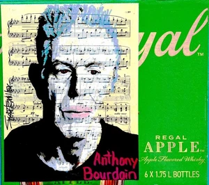 PINTURA ÚNICA DE ANTHONY BOURDAIN ARTE POP RECICLADO Original SWARTZMILLER ADN pared - Imagen 1 de 20